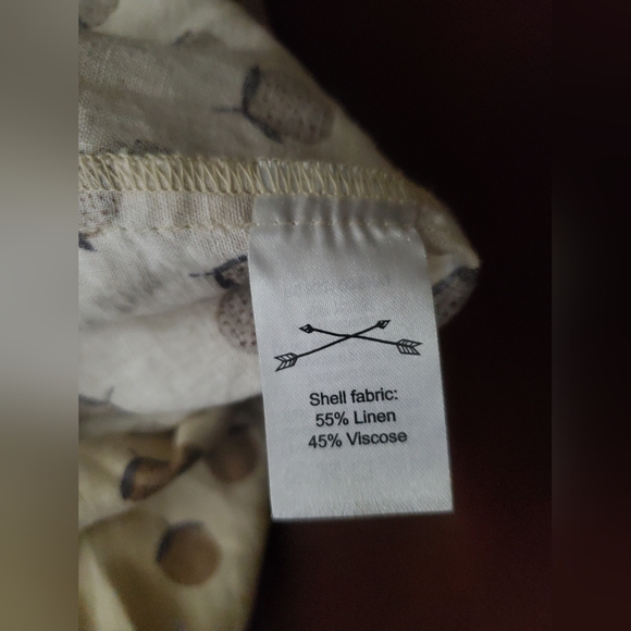 Rylee + Cru - Bardot Dress - Shell Bud M Medium Nwt Puff Sleeve - Picture 4 of 5